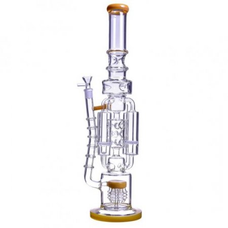 20" Quad Chamber Bong with Multi Honeycomb Perc w/ 14mm Dry Bowl New