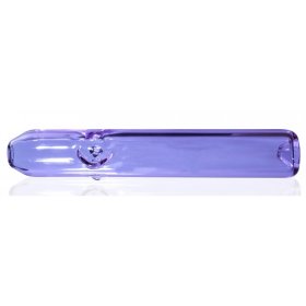 6" CLEAR PURPLE STEAMROLLER Glass Hand Pipe New