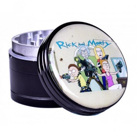 The Heist - Rick & Morty Four Part Aluminium Grinder - Black New