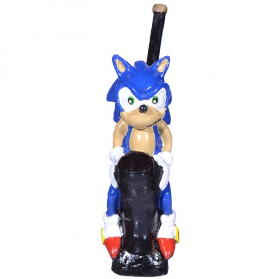 6\" Character Fancy wooden pipes - Sonic New