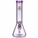 12" Loud Cloud Glass Thick Clear Beaker Base Bong Water Pipe - Pink New