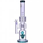 Smoke Runner - On Point Glass - 20" 6 Arm w/ Sprinkler Perc Bong - Assorted Colors! New