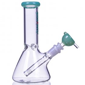 Lil Zilla - 7" Thick Beaker Base Bong - Milky Green New