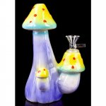 Triple Mushroom Bong - 8" Ceramic Water Pipe New