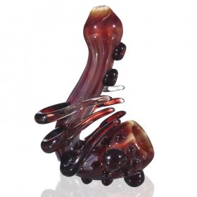 Fiery Octopus - 5" Sherlock Glass Hand pipe New