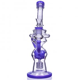 The Beast - 11" 3-Arm Faberge Recycler Bong - Purple New