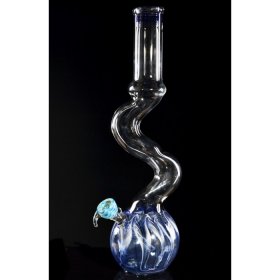 16" Snake Neck Water Pipe - Blue New