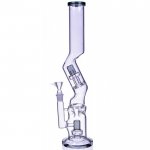 The Splasher - 18" Double Matrix Perc Zong Bong - Ash Black New