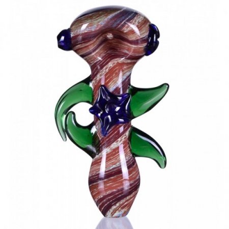 5" Swirls Glass Spoon Hand Pipe Beautiful Art Work New