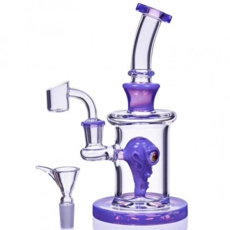 Chewbacca - 8" Cylinder Base Alien Perc Bong - Purple New