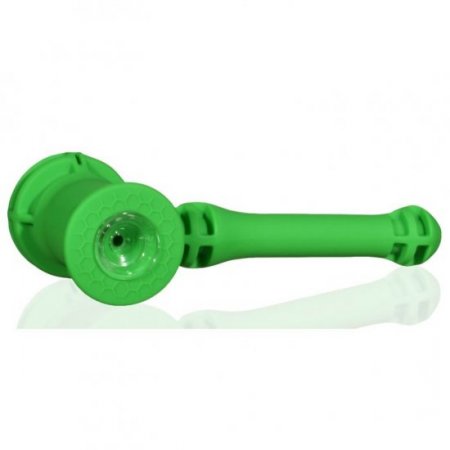 8" Silicone Hammer Bubbler Sherlock With Hidden Removable Stash Container And A Glass Bowl New