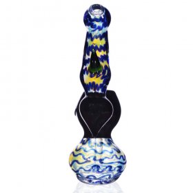 6" Spotted Bubbler Pipe - Fumed New