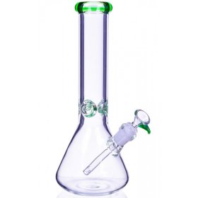 12" Thick Clear Beaker Base Bong Water Pipe - Assorted Colors New