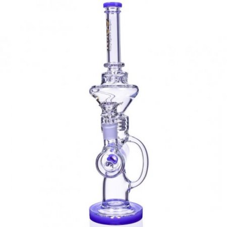 Smoking Princess - Lookah? - 17" Inline Recycler Perc Bong - Pristine Iris New