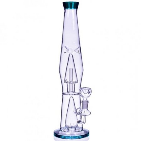 Magic Lamp - 14" Showerhead Perc Bong - Winter Green New