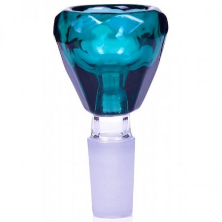 Smoke Diamond - 14mm Male Dry Herb Bowl Accessories - Teal New