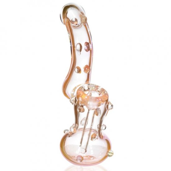 6\" Golden Fumed Spotted Bubbler New