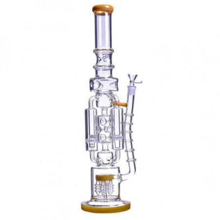 20" Quad Chamber Bong with Multi Honeycomb Perc w/ 14mm Dry Bowl New