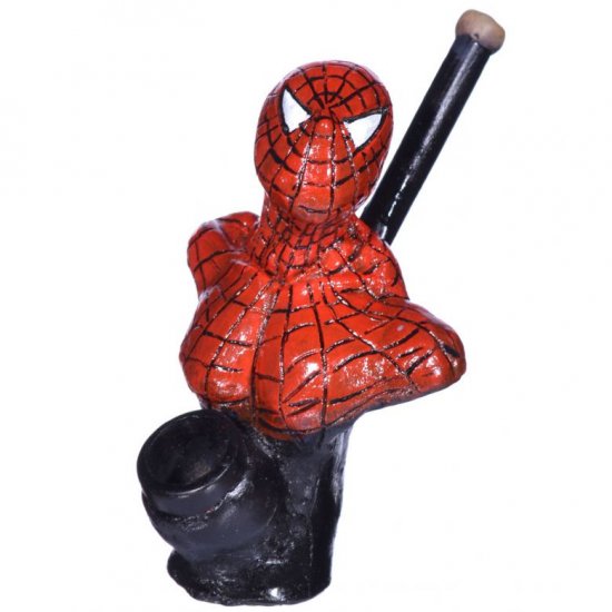 6\" Character wooden pipes - Spiderman New