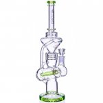 Nature Enforcer - Lookah? - 17" Inline Recycler Perc Bong - Tropic Green New