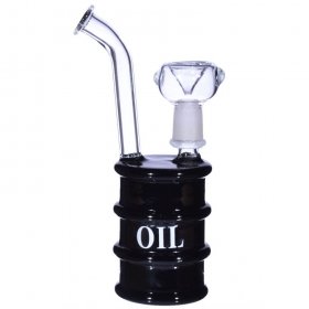 7.5" Oil Drum Water Pipe With Dry Herb Bowl and Oil Rig New