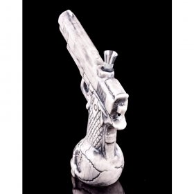 John Wick's Pistol - 9" Skull Face Ceramic Bubbler New