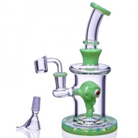 Chewbacca - 8" Cylinder Base Alien Perc Bong - Green New