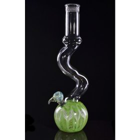 16" Snake Neck Water Pipe - Green New