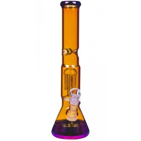 Gold Digger - 13" Golden Fumed Chameleon Beaker Base Tree Perc Bong New