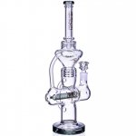 Smoking Prince - Lookah? - 17" Inline Recycler Perc Bong - Winter Green New