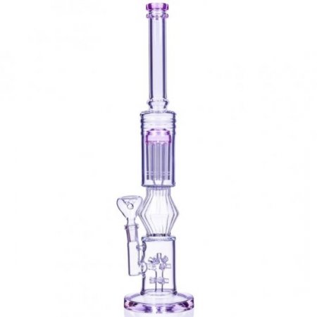 16" Inch Large Sprinkler to Tree Perc Bong Glass Water Pipe - 14mm Male Dry Herb Bowl - Pink New