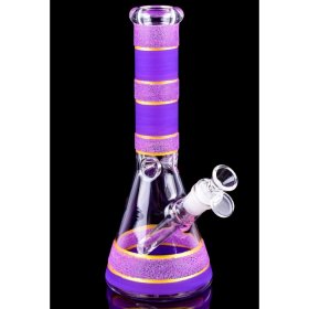 Cotton Candy - 10" Dual Frosted Color Beaker Bong - Purple New