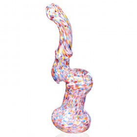 6" Fritt Designed Assorted Colors Bubbler - Rainbow Blast New