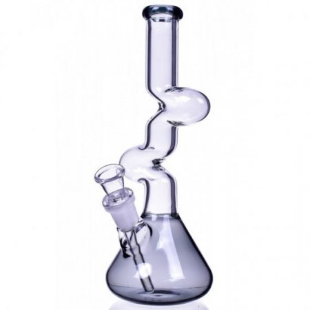 Smokey Meadows - Tilted Neck Showerhead Perc Bong New