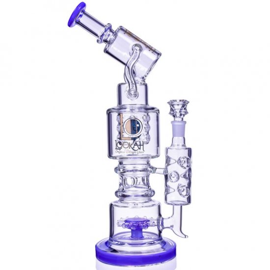 Smoke Slasher - Lookah? - 16\" Sprinkler Perc Recycler Bong - Purple New