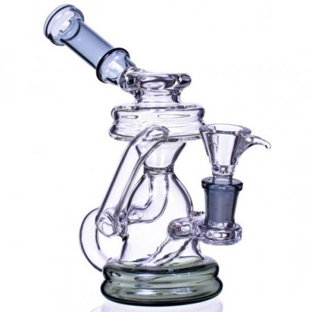 7" Mini 3 Arm Recycler Bong w/ 14mm Dry Bowl New