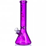 The Fuchsia - Chill Glass - 15" Thick Beaker Base Bong - Hot Pink New