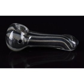 3.5" Zebra Glass Pipe - Ash black New