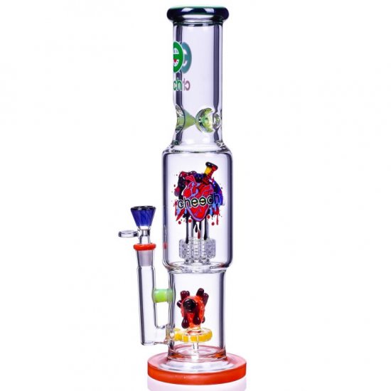 Heart & Dagger - Cheech? - 15\" Matrix to Showerhead Perc Bong New