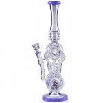 The Hosnian Relic -16" Lookah Bong with inline Perc Recycler - Purple New