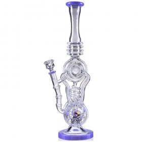 The Hosnian Relic -16" Lookah Bong with inline Perc Recycler - Purple New