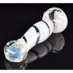 4" Dichro Swirled Pipe Fumed - White New