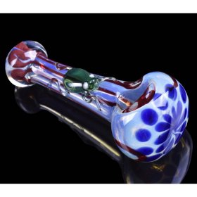 4" Frog on Glass - Animal Glass Pipe - Green Frog New