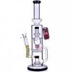 The Majestic - Chill Glass - 16" Multi Perc Recycler Bong New