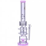 The Skywrap - 20" Triple Honeycomb Barrel To Sprinkler Perc Bong - American Pink New