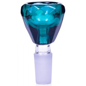 Smoke Diamond - 14mm Male Dry Herb Bowl Accessories - Teal New