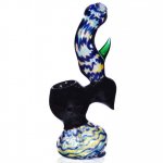 6" Spotted Bubbler Pipe - Fumed New