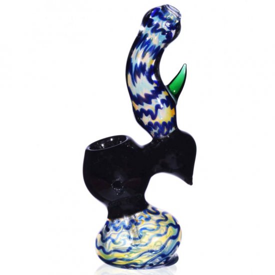 6\" Spotted Bubbler Pipe - Fumed New