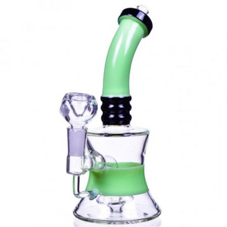 Sour n Sweet Smoke - 8" Tilted Neck Showerhead Perc Bong New