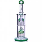 The Warrior - Bougie? Glass - 12" Dual Tree Percolator Bong New